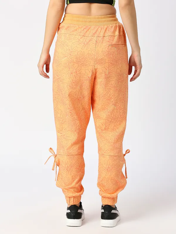 Being Human Women Drop Crotch Loose Fit Joggers-Amber Yellow